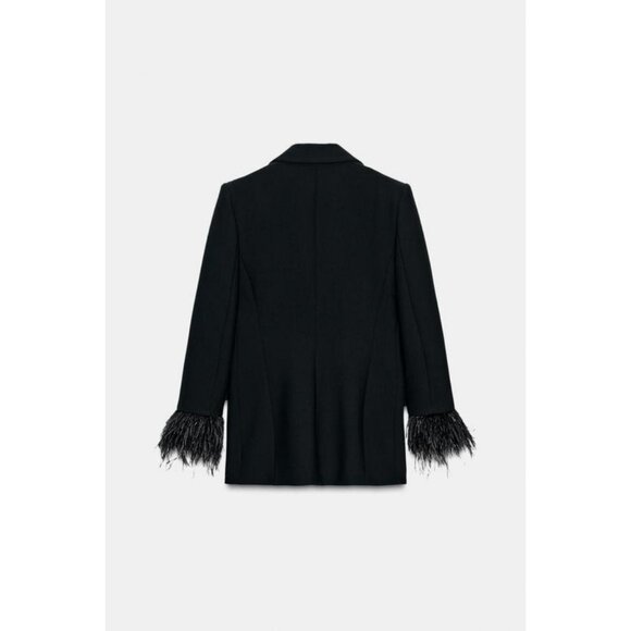 ZARA FEATHER BLAZER - Picture 7 of 8